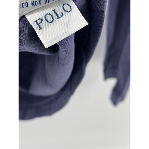 POLO RALPH LAUREN Men's Vintage Navy Blue Hooded Long Sleeve Sweatshirt SZ M - Picture 9 of 11